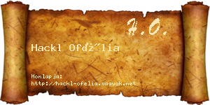 Hackl Ofélia névjegykártya